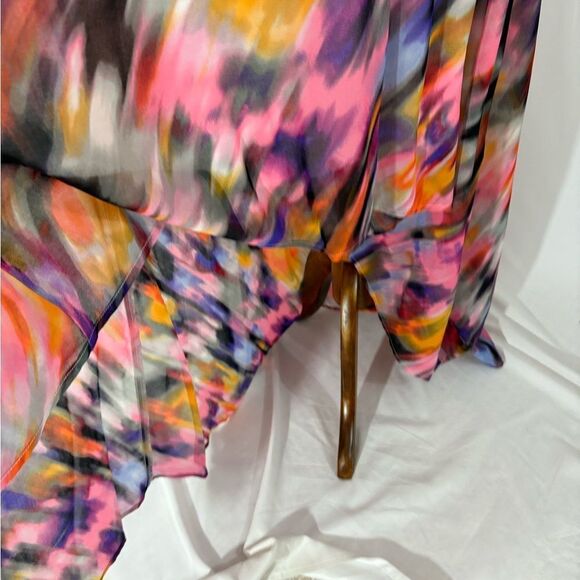 Torrid Maxi Watercolor V Neck Maxi Dress - Picture 8 of 8